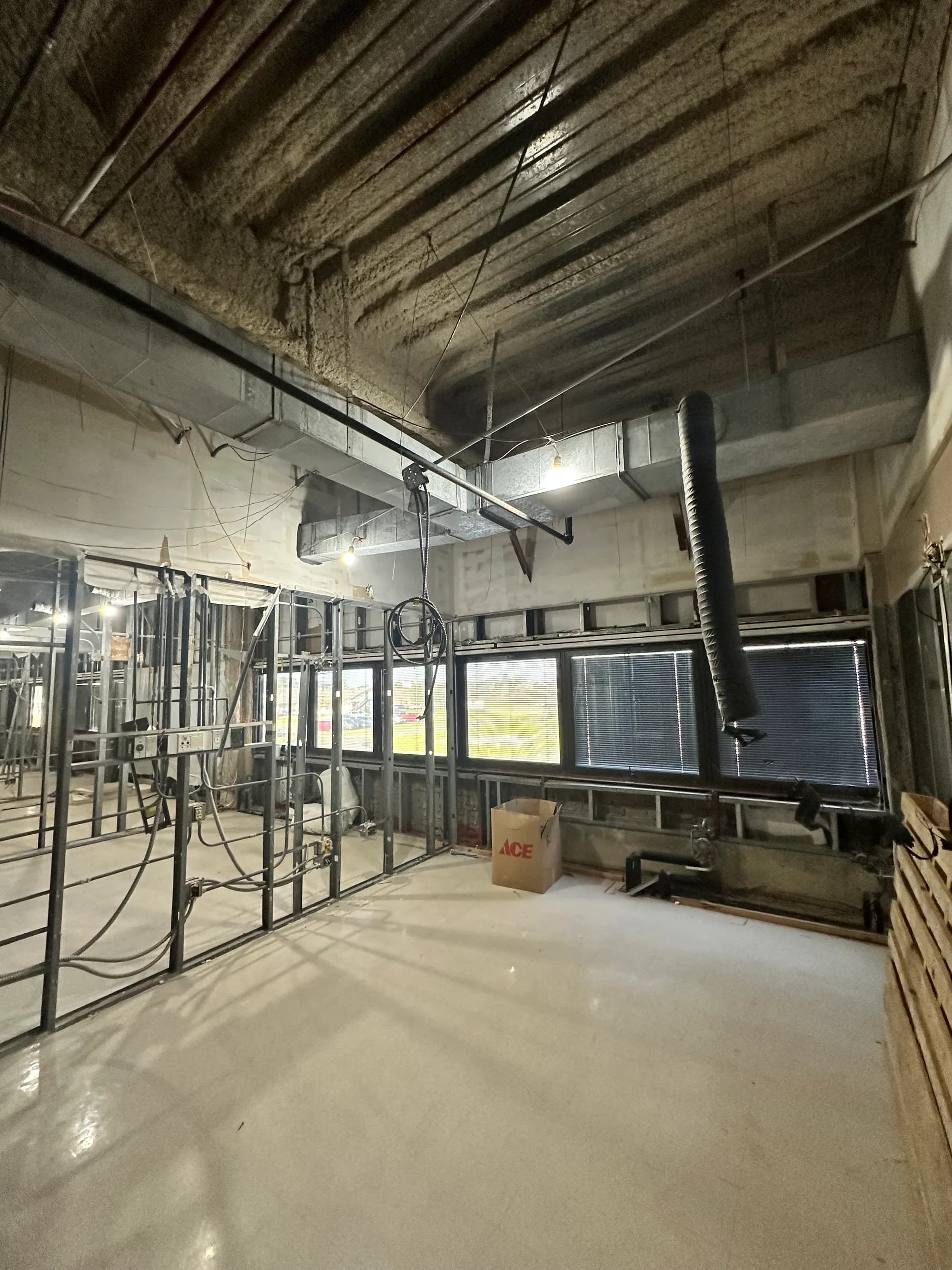 Commercial buildout in progress